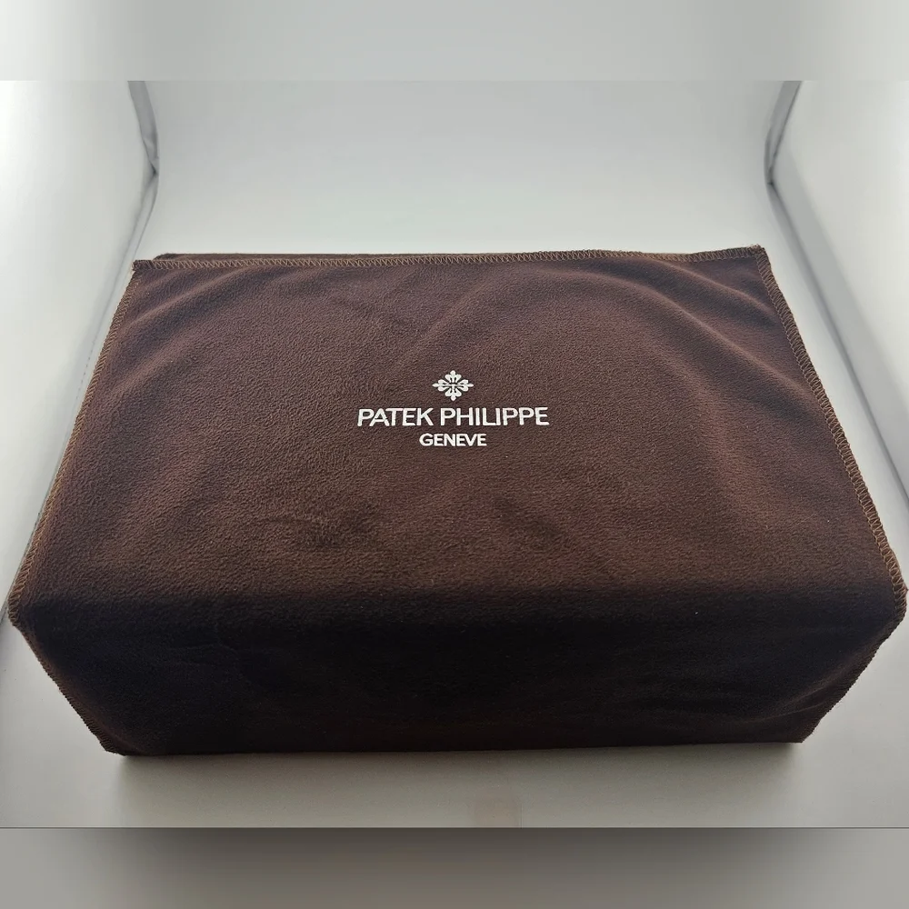 Patek Philippe brown wooden watch box with cover cloth - Picture 2 of 16